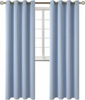 BGment Blackout Curtains for Living Room - Grommet Thermal Insulated Room Darkening Curtains for Bedroom, 2 Panels of 52 x 95 Inch, Spa Blu…