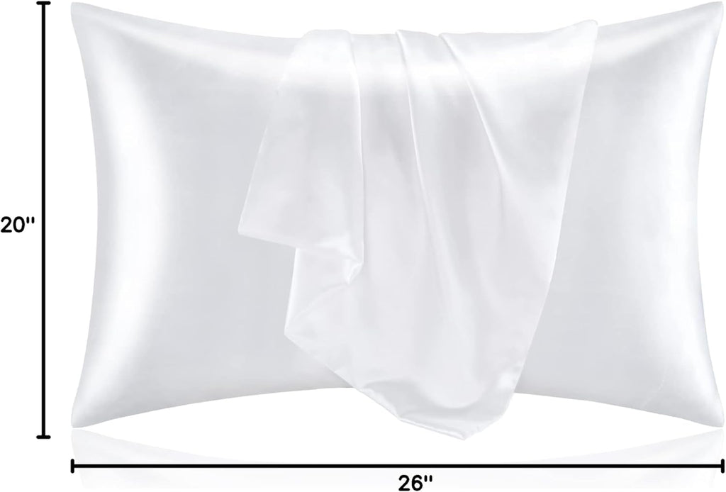 Bedelite Satin Pillowcase for Hair and Skin, Super Soft and Cooling Similar to Silk Pillow Cases 2 Pack with Envelope Closure, Gift for Wom…