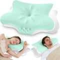 Vjasd Cervical Neck Pillow for – Ergonomic Memory Foam Pillow for Side Sleeper Contour Orthopedic Bed Pillow for Neck Support with Cooling…