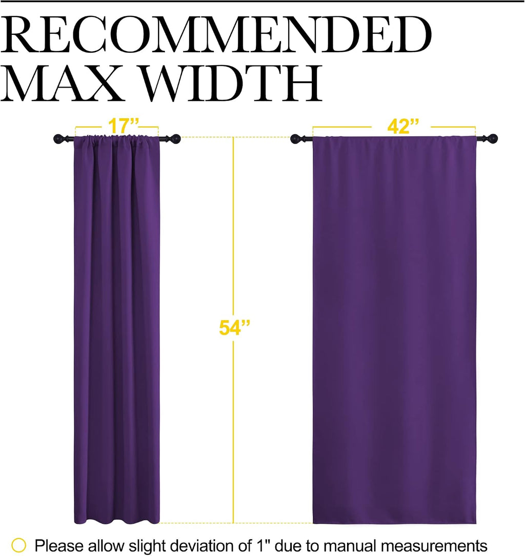 NICETOWN Kitchen Curtains, Short Blackout Curtains & Drapes, Home Decoration Window Treatment Cafe Curtain Panels with Rod Pocket (Royal…