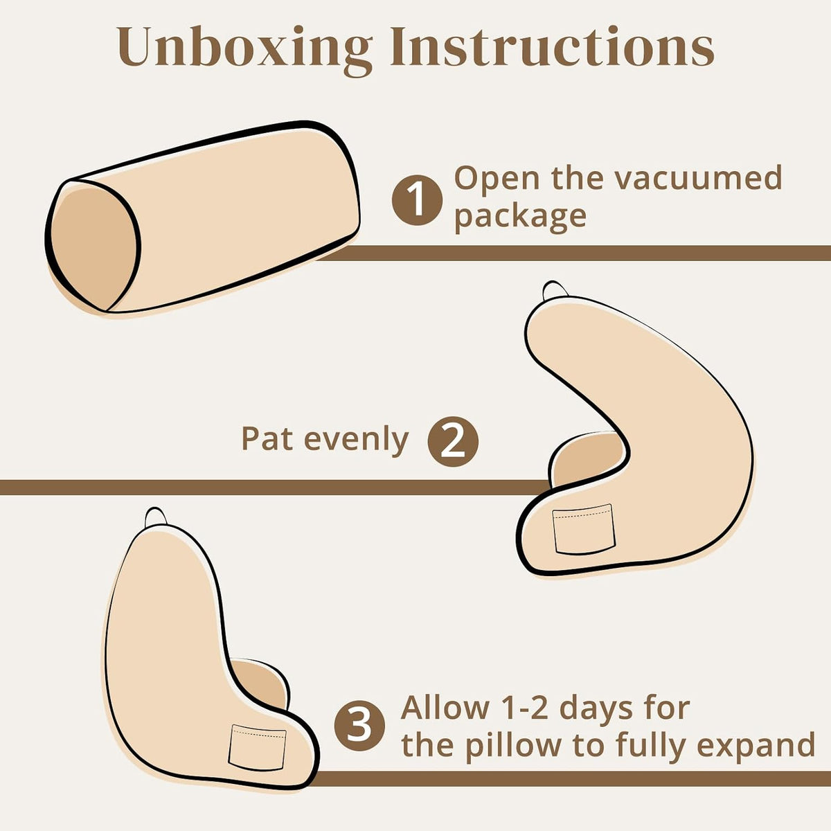 Sasttie Reading Pillow for Bed - 23 Inch, Back Pillow for Bed Sitting Up, Back-Rest Support Cushion with Side Pockets and Arms, Dorm Essent…