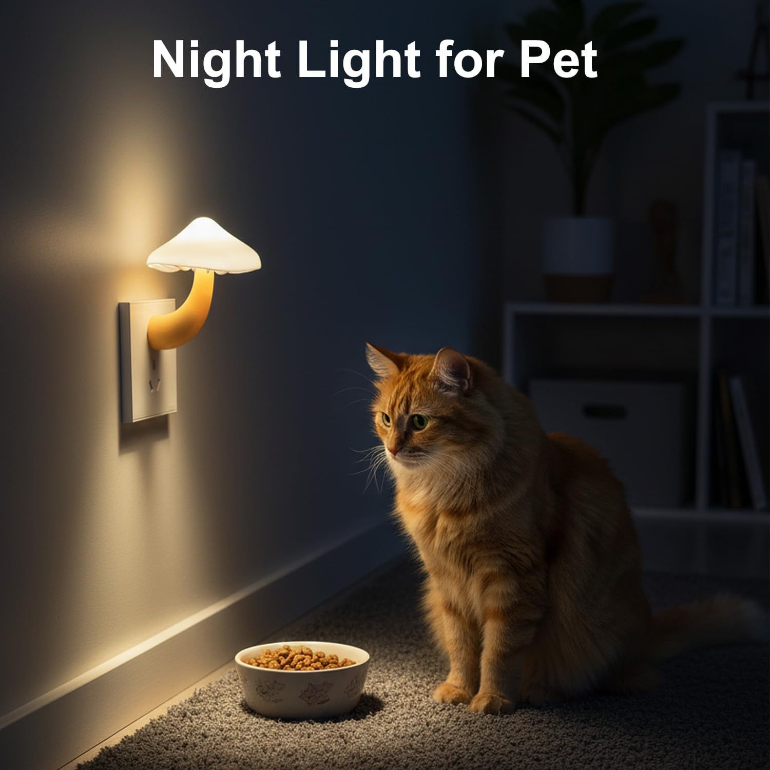 APAKI 4 Pack LED Mushroom Night Light Plug in Lamp, Light Sensor Night Lights Plug into Wall, Warm White Night Light for Adults Kids…
