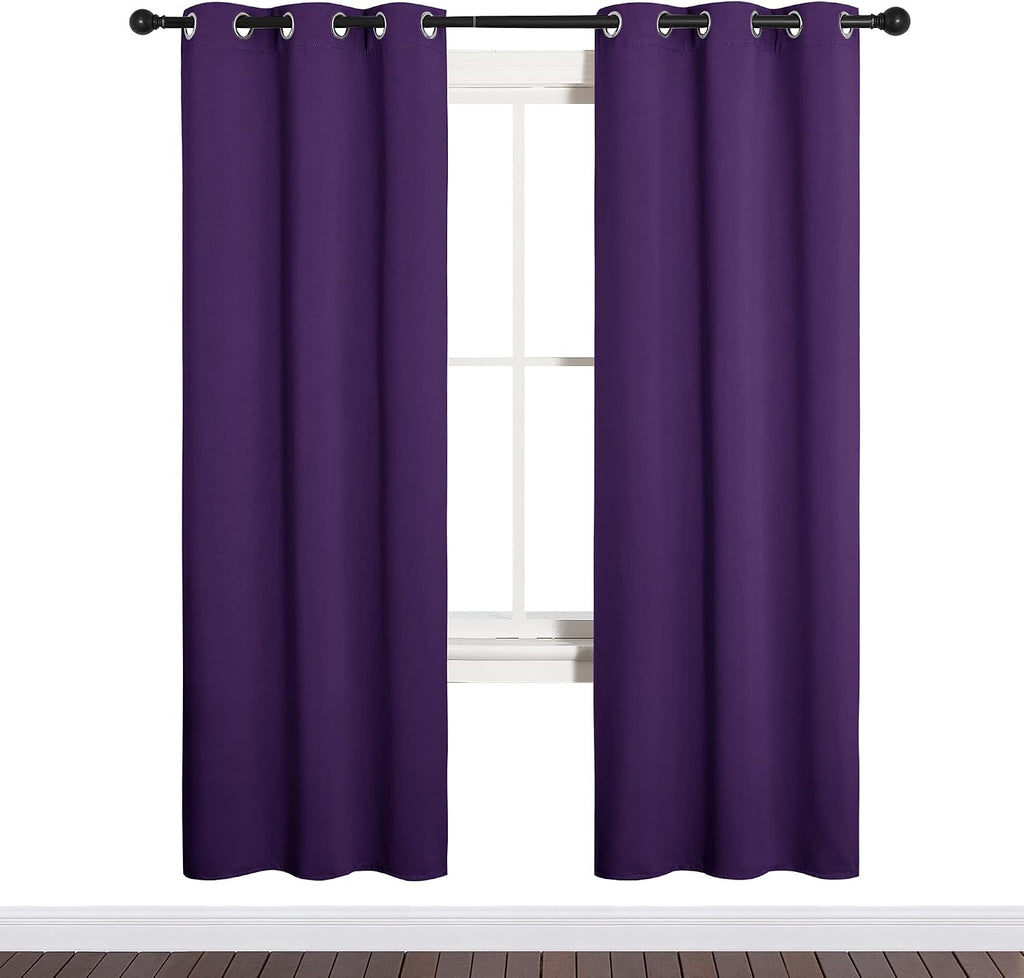 NICETOWN Thermal Insulated Blackout Draperies Curtains, Triple Weave Home Decoration Solid Ring Top Blackout Drape Panels for Bedroom…