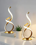 2 Pack Bedside Table Lamp, LED Spiral Desk Lamp, Touch Dimmable, 3 Color Temperature, Modern Nightstand Light for Night Stands, Unique…