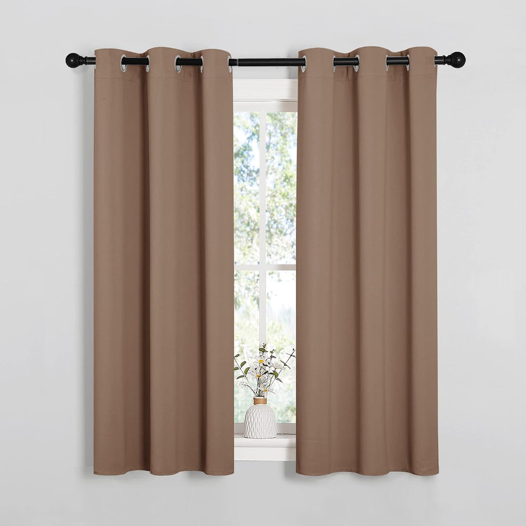 NICETOWN Window Draperies Room Darkening Curtain Panels, Window Treatment Thermal Insulated Solid Grommet Drapes for Bedroom (One Pair…
