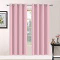 Yakamok Blackout Curtains Room Darkening Thermal Insulated with Grommet Window Curtain for Bedroom, 52 x 72 inch, Pink, 2 Panels