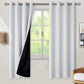 BGment Greyish White 100% Blackout Curtains for Bedroom 69 Inch Length 2 Panels Set, Thermal Insulated Full Light Blocking Grommet Noise Ca…
