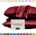Elegantcomfort Elegant Comfort Silky and Luxurious 2-Piece Satin Pillowcase Set for Healthier Skin and Hair, Hidden Zipper Closure and Beau…