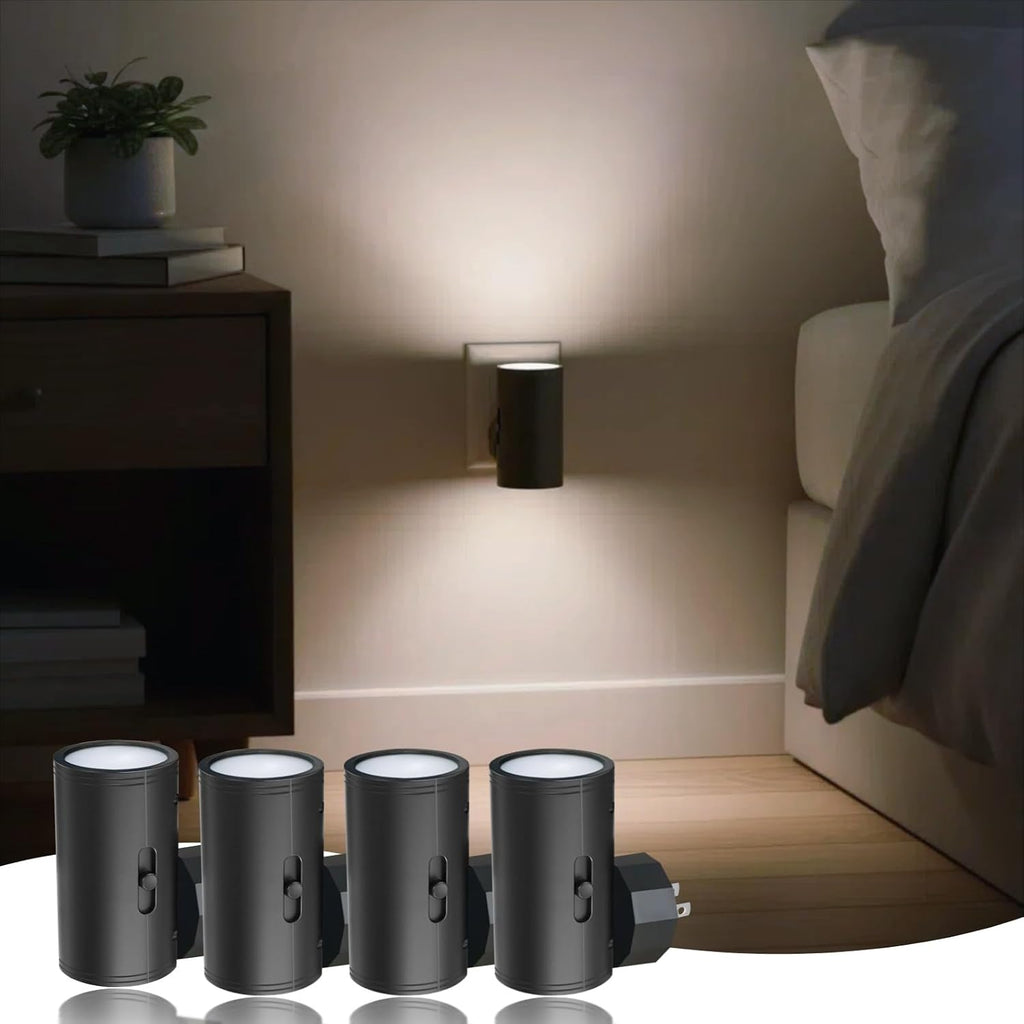 TSEXES LED Night Light Plug into Wall, 0-300LM Adjustable Brightness, Light Sensor, Daylight 5000K, Dimmable Night Light for Hallway Bedroom…