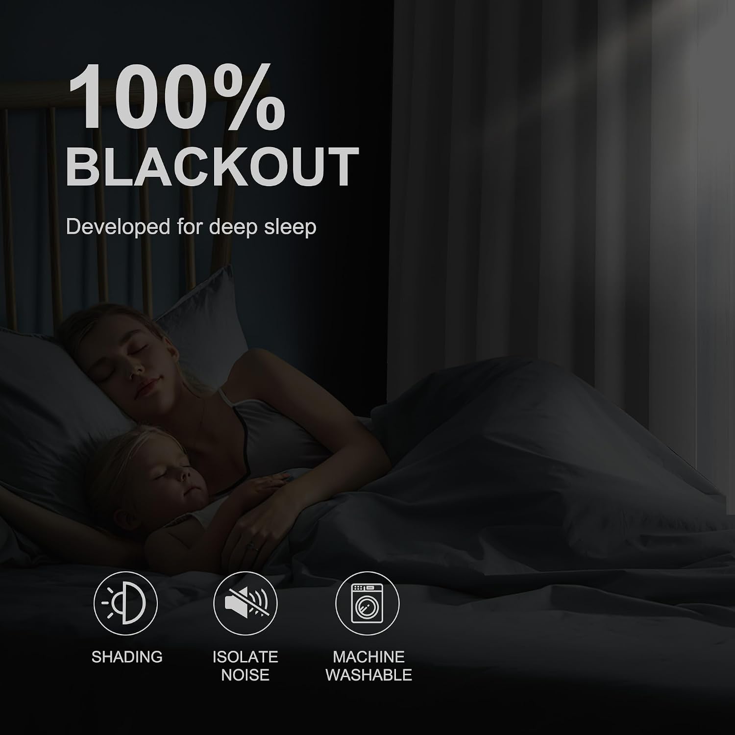 NICETOWN 100% Blackout Curtains for Bedroom 84 inch Long Thermal Insulated Blackout Curtains for Living Room, Energy Saving Grommet…
