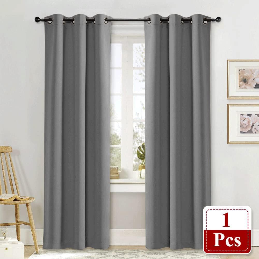 NICETOWN Window Curtain Blackout Drape Panel 3 Pass Microfiber Noise Reducing Thermal Insulated Window Drapery with Grommet (Single…
