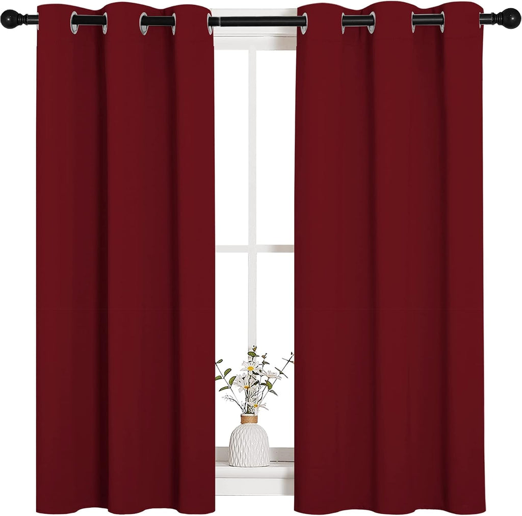 NICETOWN Christmas Window Curtains Blackout Drapes, Thermal Insulated Home Decorative Blackout Curtains/Draperies for Laundry Room (One…