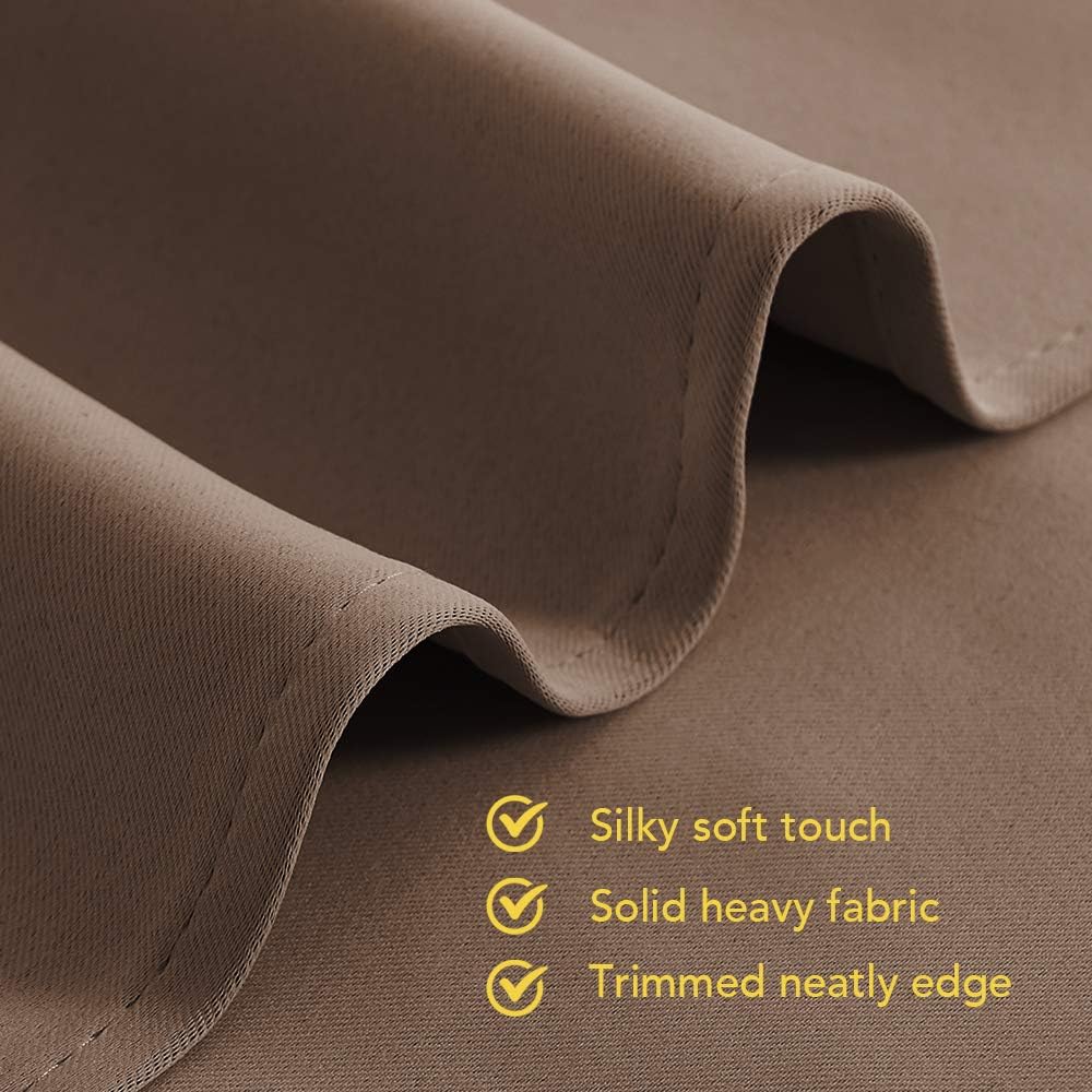 NICETOWN Blackout Window Curtains and Drapes for Kitchen, Window Treatment Thermal Insulated Solid Grommet Blackout Drapery Panels (Set…