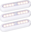 STAR-SPANGLED 3 Pack 7” Motion Sensor Lights Indoor Battery Operated, Stick on LED Light for Closet, Stairs, Under Cabinet, Warm White