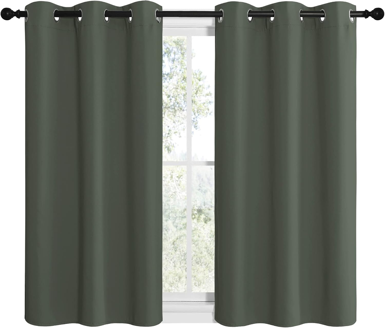NICETOWN Modern Blackout Short Curtains, Thermal Insulated and Privacy Room Darkening Drape Panels for Boy's Guest Room Door Small Short…