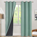 BGment Thermal Insulated 100% Blackout Curtains for Bedroom with Black Liner, Double Layer Full Room Darkening Noise Reducing Grommet Curta…