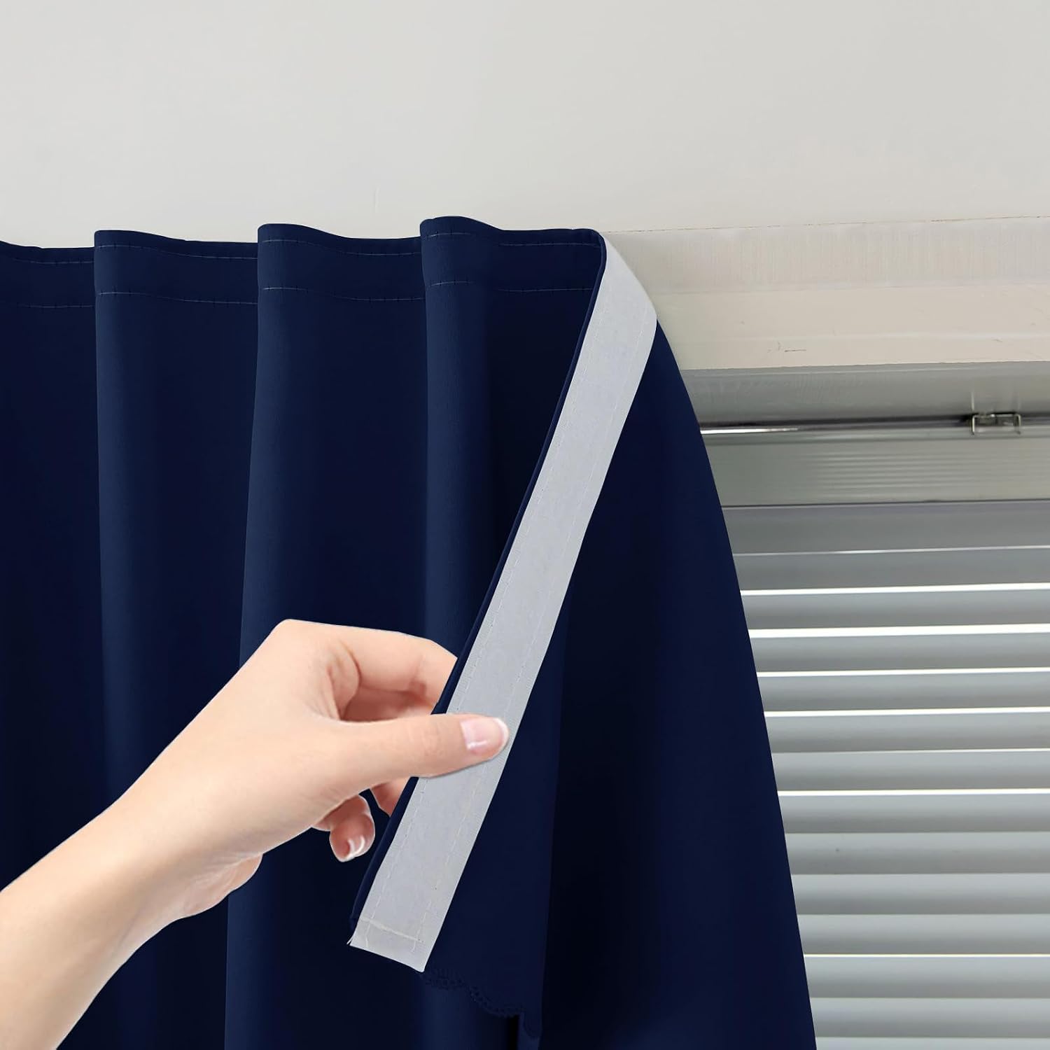 Self Adhesive Portable Blackout Curtains for Bedroom Easy to Install Window Thermal Lnsulated Kitchen Room Darkening Small Window…