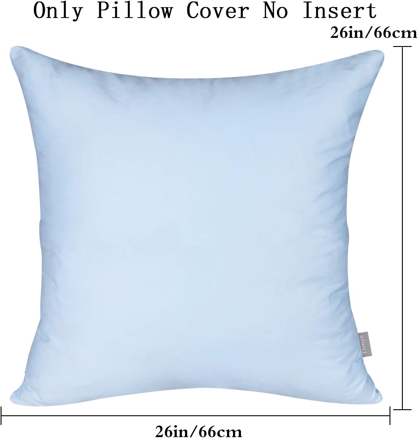 Thmyo 4-Pack 100% Cotton Comfortable Solid Decorative Throw Pillow Case, Square Cushion Cover Pillowcase Sublimation Blank Pillow Covers DI…