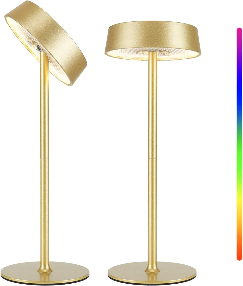 Cordless Lamp, Rechargeable Table Lamp, Battery Operated, RGB Dimmable Touch Control, 3 Color Temperatures, LED Memory Function, Portable…