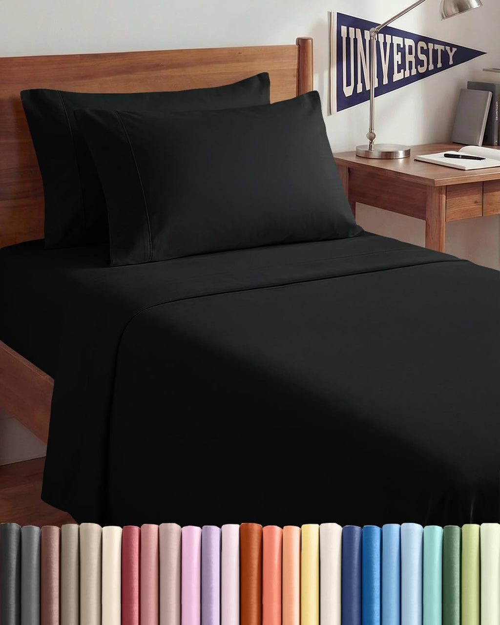 Twin XL 4 Piece Sheet Set - Comfy, Breathable & Cooling - Hotel Luxury Bedding for Women, Men, Kids, Teens and Children - 1 Flat & 1…