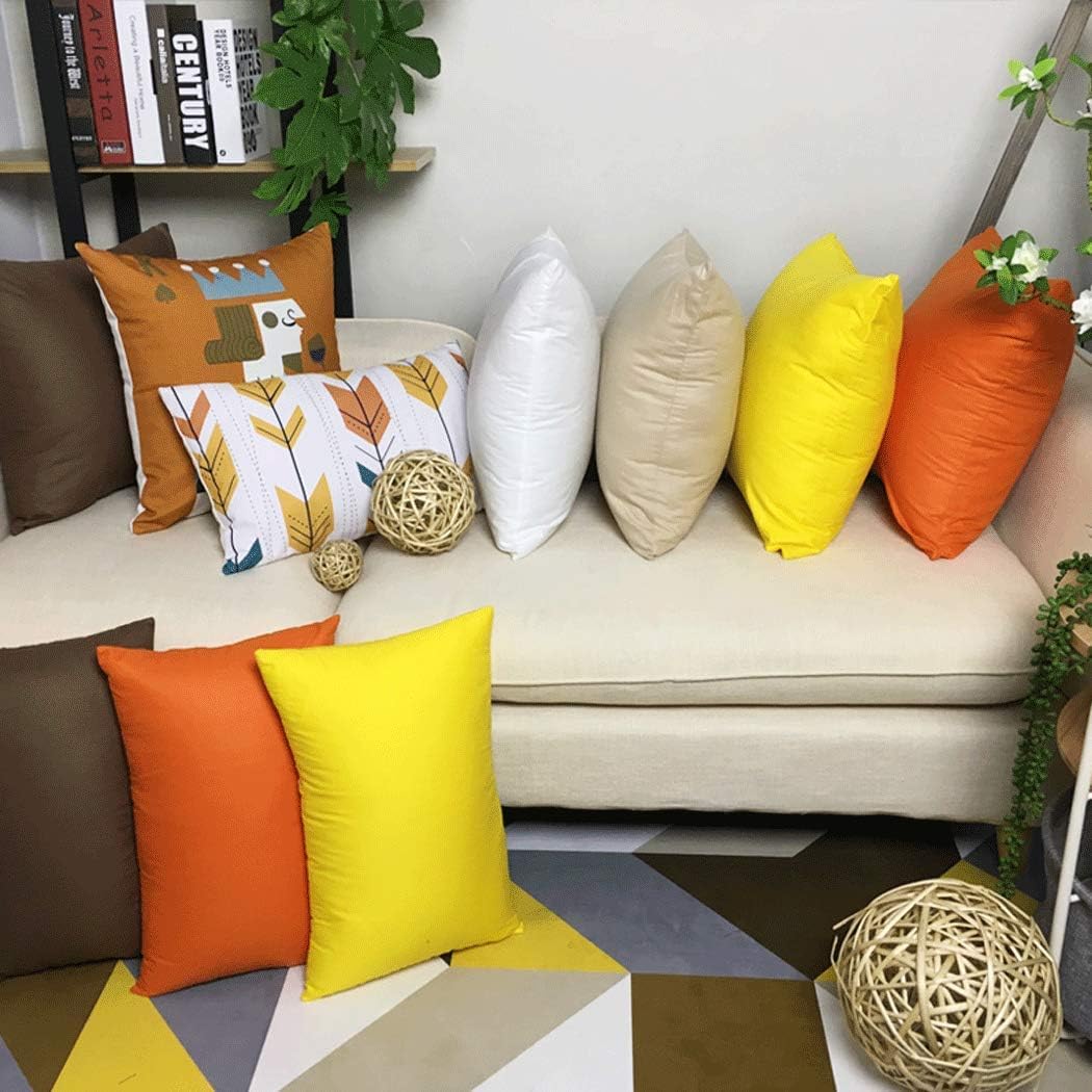 Thmyo 4-Pack 100% Cotton Comfortable Solid Decorative Throw Pillow Case, Square Cushion Cover Pillowcase Sublimation Blank Pillow Covers Va…