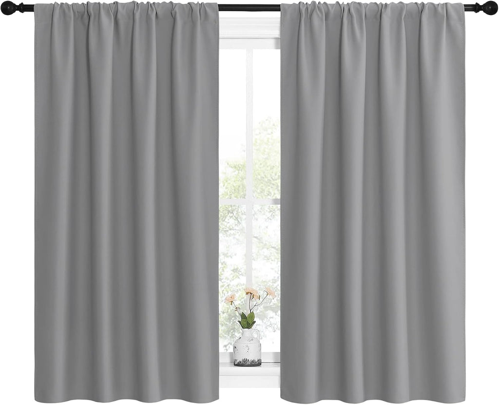 NICETOWN Short Curtains for Small Window - Home Decoration Thermal Insulated Rod Pocket Blackout Blinds & Drapes for Small Windows…