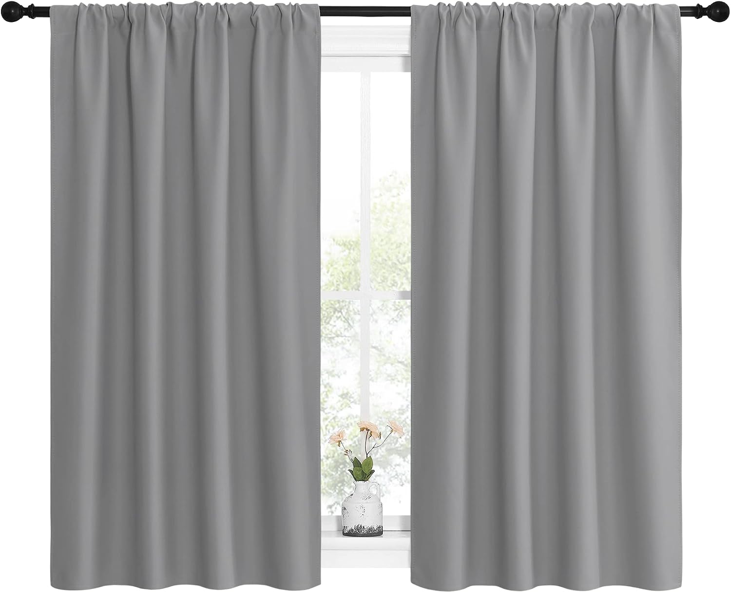 NICETOWN Short Curtains for Small Window - Home Decoration Thermal Insulated Rod Pocket Blackout Blinds & Drapes for Small Windows…