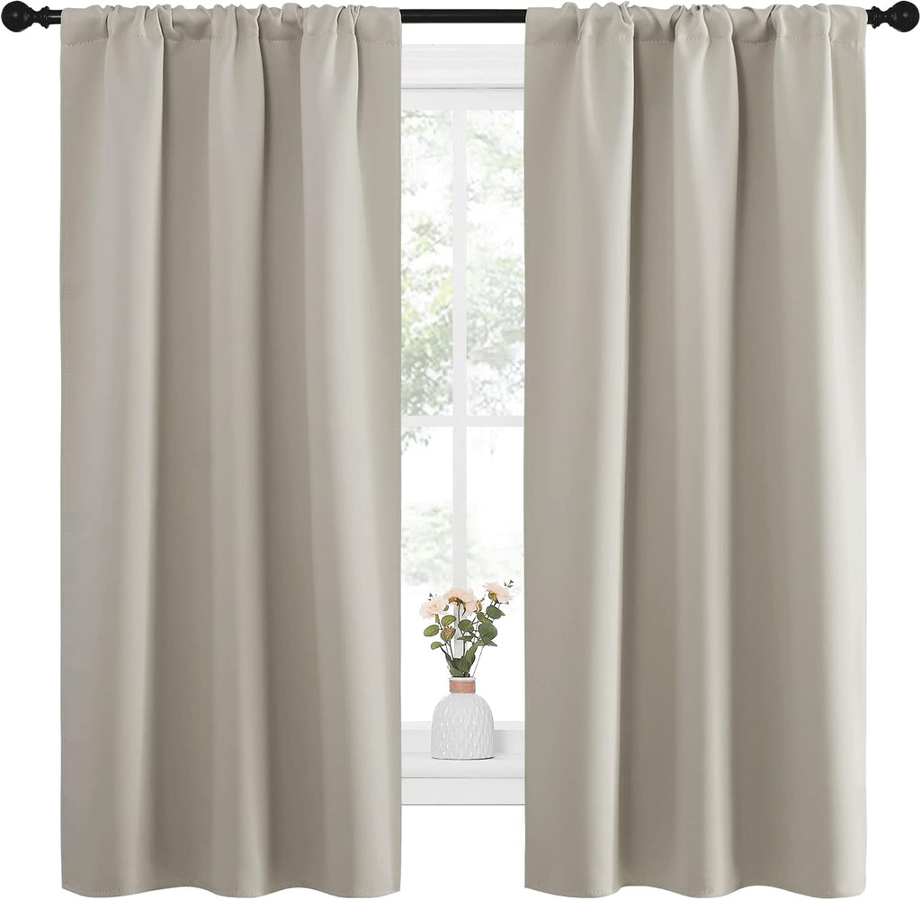 Nicetown Blackout Curtains for Living Curtains, Room Darkening Window Curtain Panels, easy maintenance Solid Thermal Insulated…