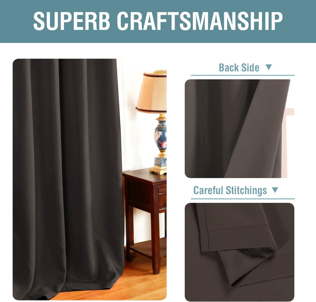 H.VERSAILTEX Blackout Curtain for Living Room Thermal Insulated Window Treatment Curtain Extra Long 108 inch Length Energy Savi…