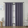 Simplebrand Ava Greyish Purple Blackout Curtains for Bedroom 72 Inch Length 2 Panels Set, Privacy Thermal Insulated Rod Pocket Door Window…