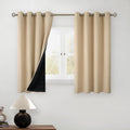 BGment Short 100% Blackout Curtains for Bedroom, Thermal Insulated Energy Efficiency Noise Reducing Grommet Curtains 45 Inch Length with Li…