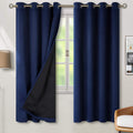 BGment Thermal Insulated 100% Blackout Curtains for Bedroom with Black Liner, Double Layer Full Room Darkening Noise Reducing Grommet Curta…