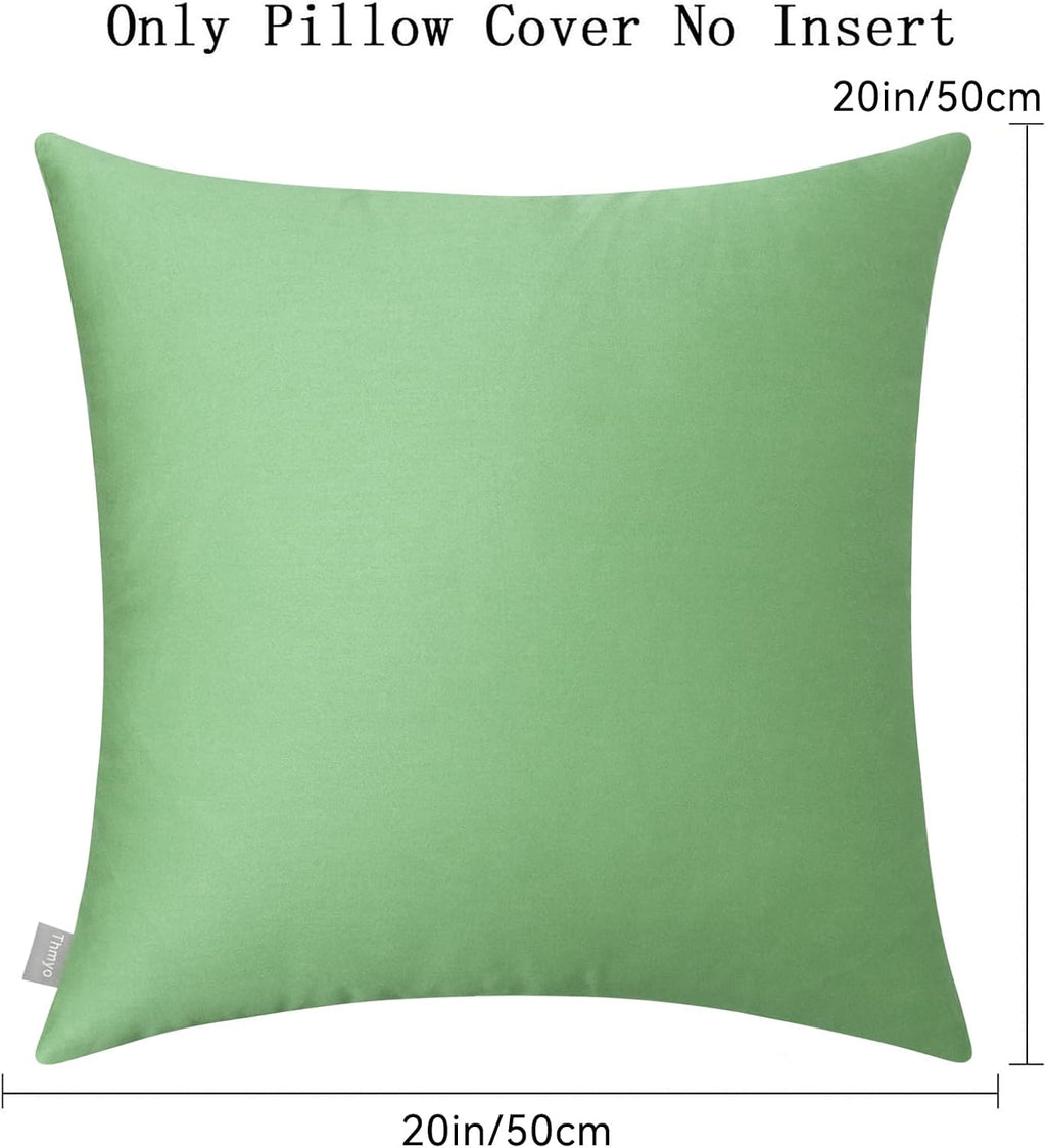 Thmyo 4-Pack 100% Cotton Comfortable Solid Decorative Throw Pillow Case, Square Cushion Cover Pillowcase Sublimation Blank Pillow Covers DI…
