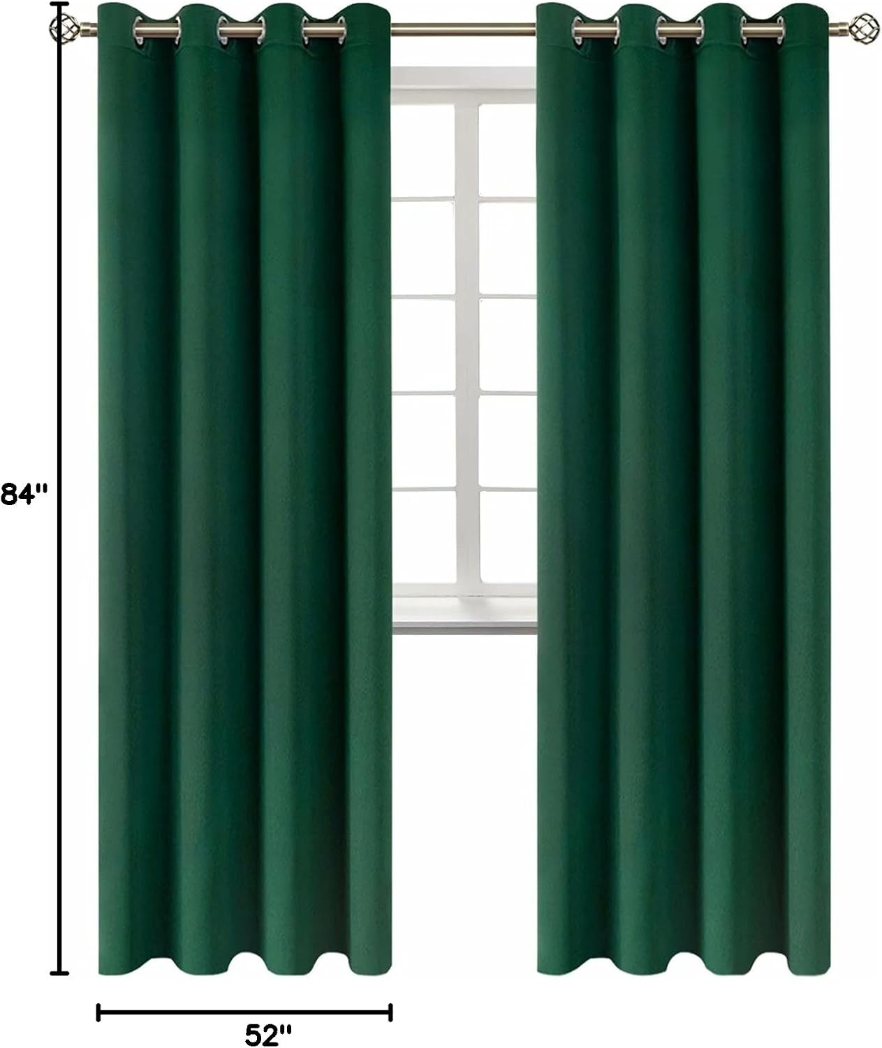 BGment Christmas Blackout Curtains - Grommet Thermal Insulated Room Darkening Bedroom and Living Room Curtains, Set of 2 Decorative Curtain…