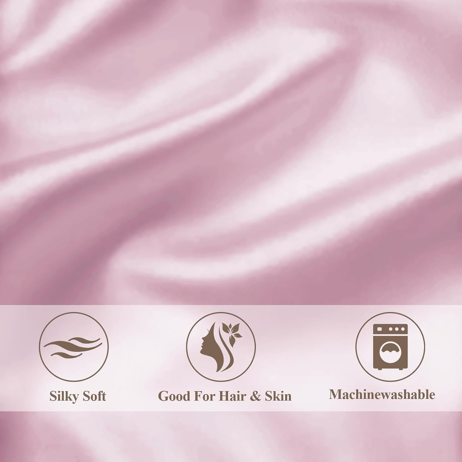 Vielit Standard Satin Pillowcase for Hair 2pc, Similar to Silk Pillow Cases, Easier comfort Than Silk Pillowcase, Gifts for Women…