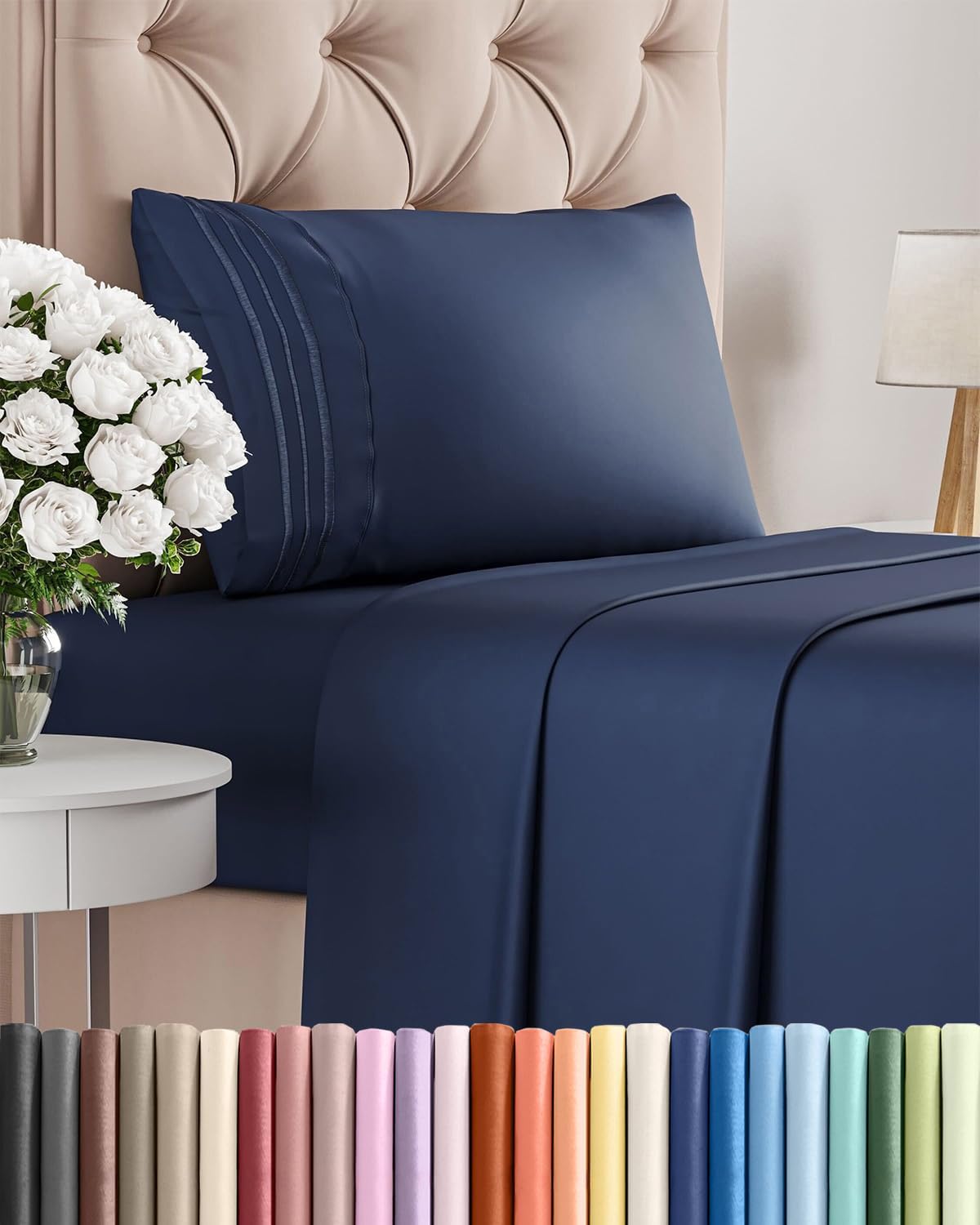 Twin Size 3 Piece Sheet Set - Comfy Breathable & Cooling Sheets - Hotel Luxury Bed Sheets for Women & Men - Deep Pockets, Easy-Fit, Extra…