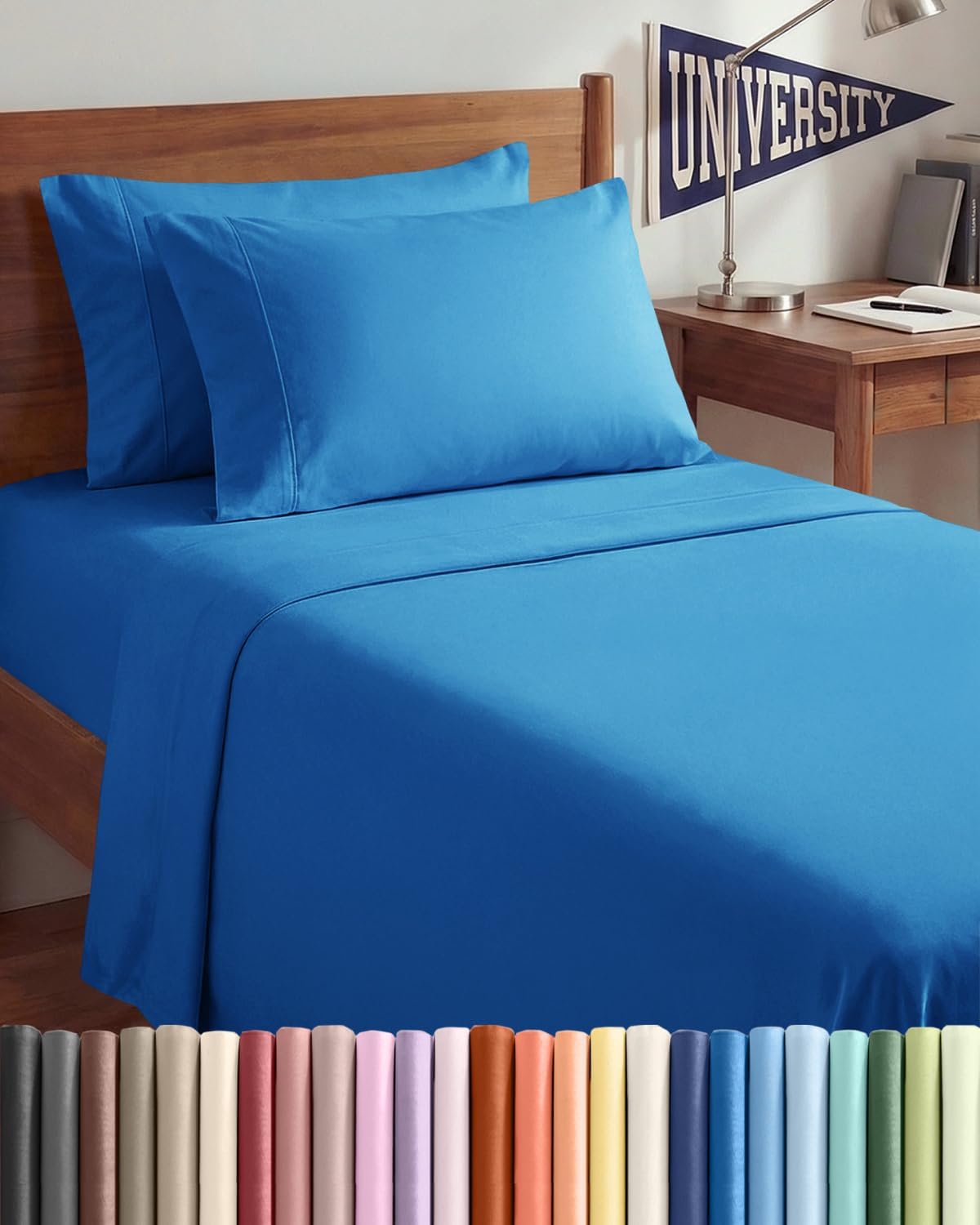 Twin XL 4 Piece Sheet Set - Comfy, Breathable & Cooling - Soft Hotel Luxury Bedding for Women, Men, Kids, Teens and Children - 1 Flat & 1…