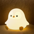 UNEEDE Sitting Penguin Night Light Silicone Touch Lamp, USB Rechargeable, Dimmable Nursery Light & Decoration, Squishy Night Light Cute…