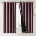 Nicetown Dry Rose 100% Blackout Lined Curtains, 2 Thick Layers Completely Blackout Window Treatment Thermal Insulated Drapes for Kitchen/Be…