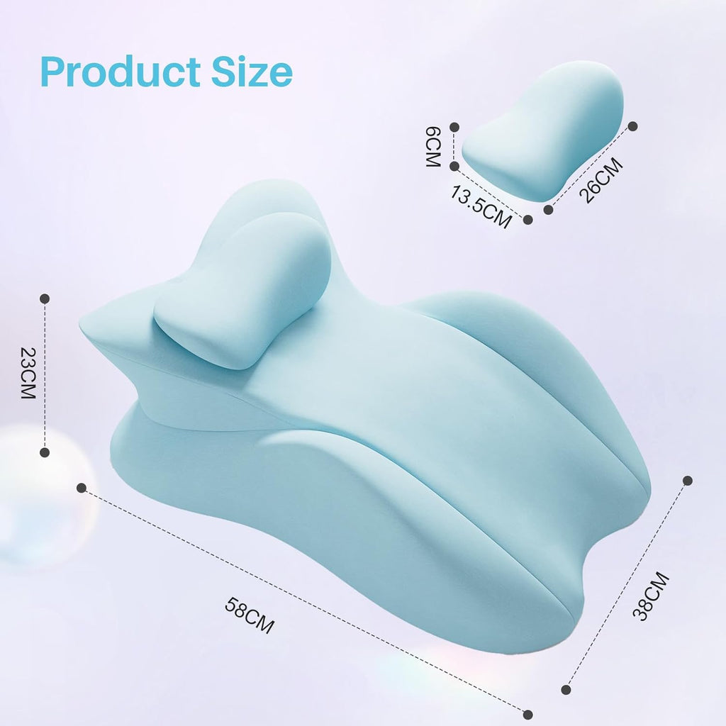 eleELEOPTION ele ELEOPTION Memory Foam Ergonomic Wedge Pillow Prone Reading Pillow for Bed Sofa Stomach Back and Neck Support Sitting Up wi…