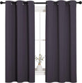 NICETOWN Small Window Blackout Curtains, Home Decoration Thermal Insulated Solid Ring Top Blackout Curtains/Drapes for Bedroom(Greyish…
