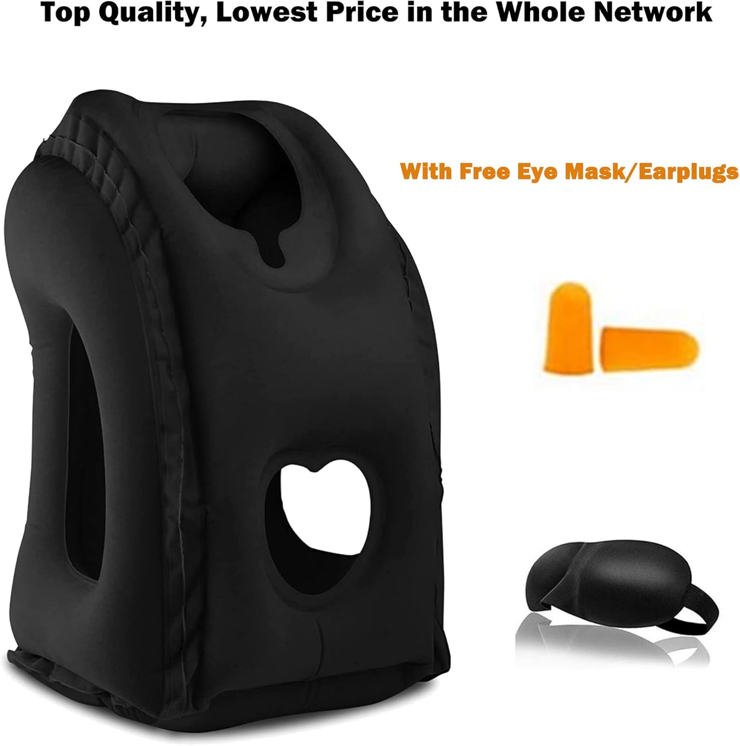 Inflatable Travel Pillows for Airplane, Blow Up Neck Pillow for Sleeping, Airplane Travel Essentials for Long Flight Support Head, Neck…