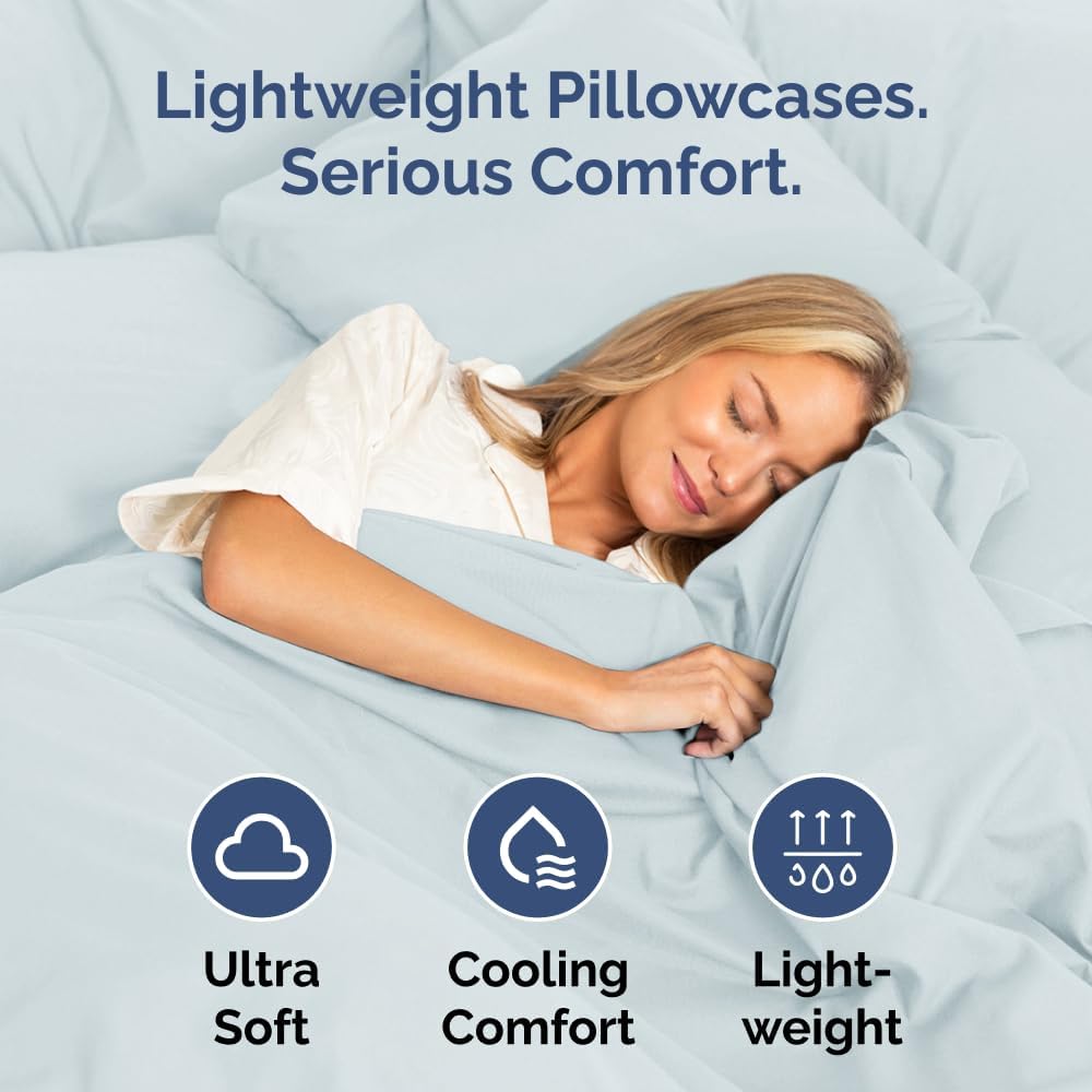 Standard Pillow Cases Set of 4 - Ultra Soft Hotel Quality Pillowcase Covers - Comfy Bedding for Women, Men, Kids & Teens - Machine…