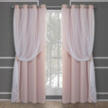 TOWN & COUNTRY LUXE Talia Double Layer Indoor Curtains, Sheer and Room Darkening Blackout, Grommet Top, Energy Efficient, 2-Pack Set…