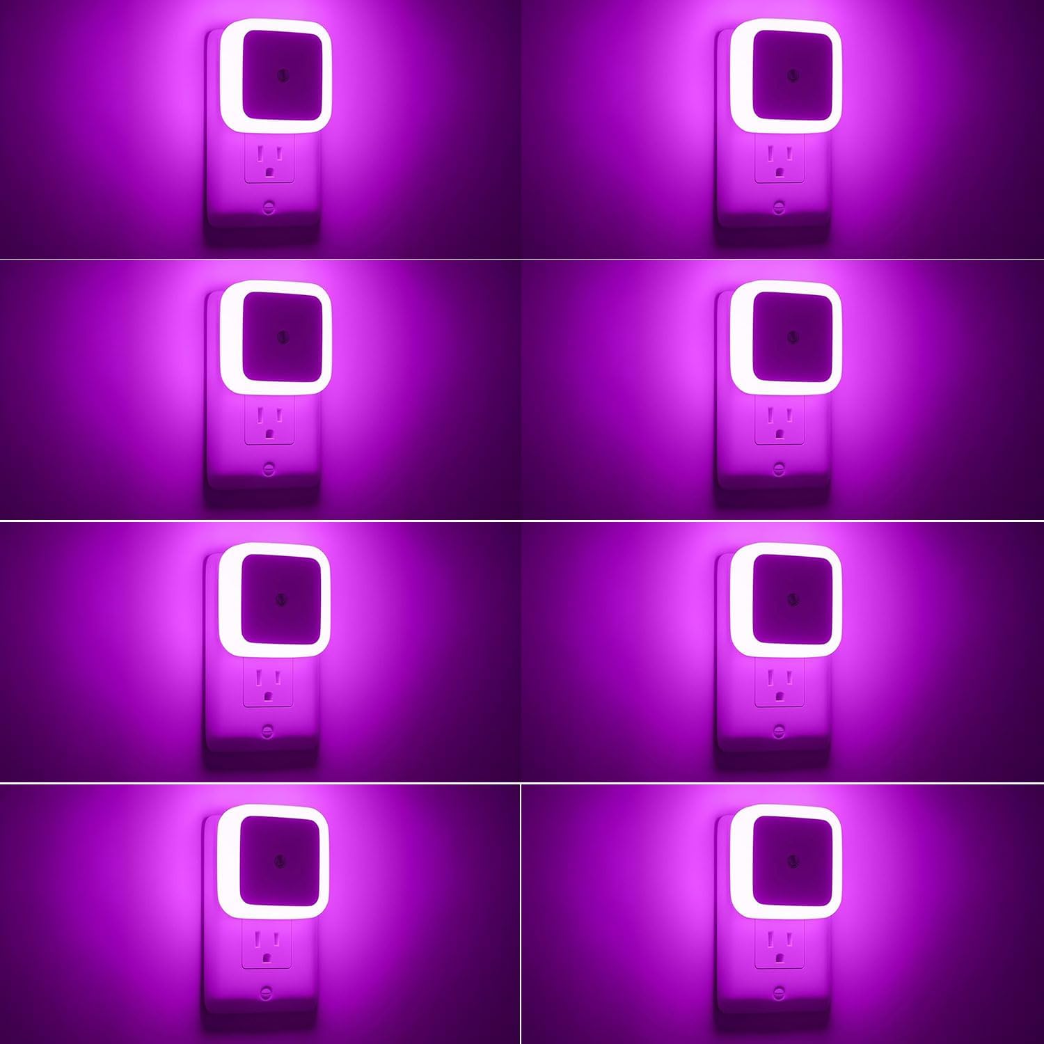 Sujeet Night Light, Night Lights Plug into Wall 8-Pack, Nightlight Plug in Night Light, Dusk to Dawn Night Lamp Led (Pink)