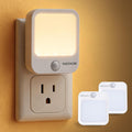 BEOAUDRA Motion Sensor Night Light Plug in - 5 Level Dimmable Warm White LED, Ultra Auto Shut-Off Nightlight for Bedroom Bathro…
