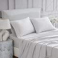 Linen Closet 4 Pcs 100% Cotton King Size Sheets Set, Light Gray, 400 Thread Count, Percale Weave, Deep Pocket Fitted Sheet, Fits Up To…