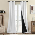 Rutterllow 100% Blackout Curtain Panels, 80 inches 2 Panel Sets, Heat and Full Light Blocking Drapes with Grommets for Bedroom, Thermal Ins…