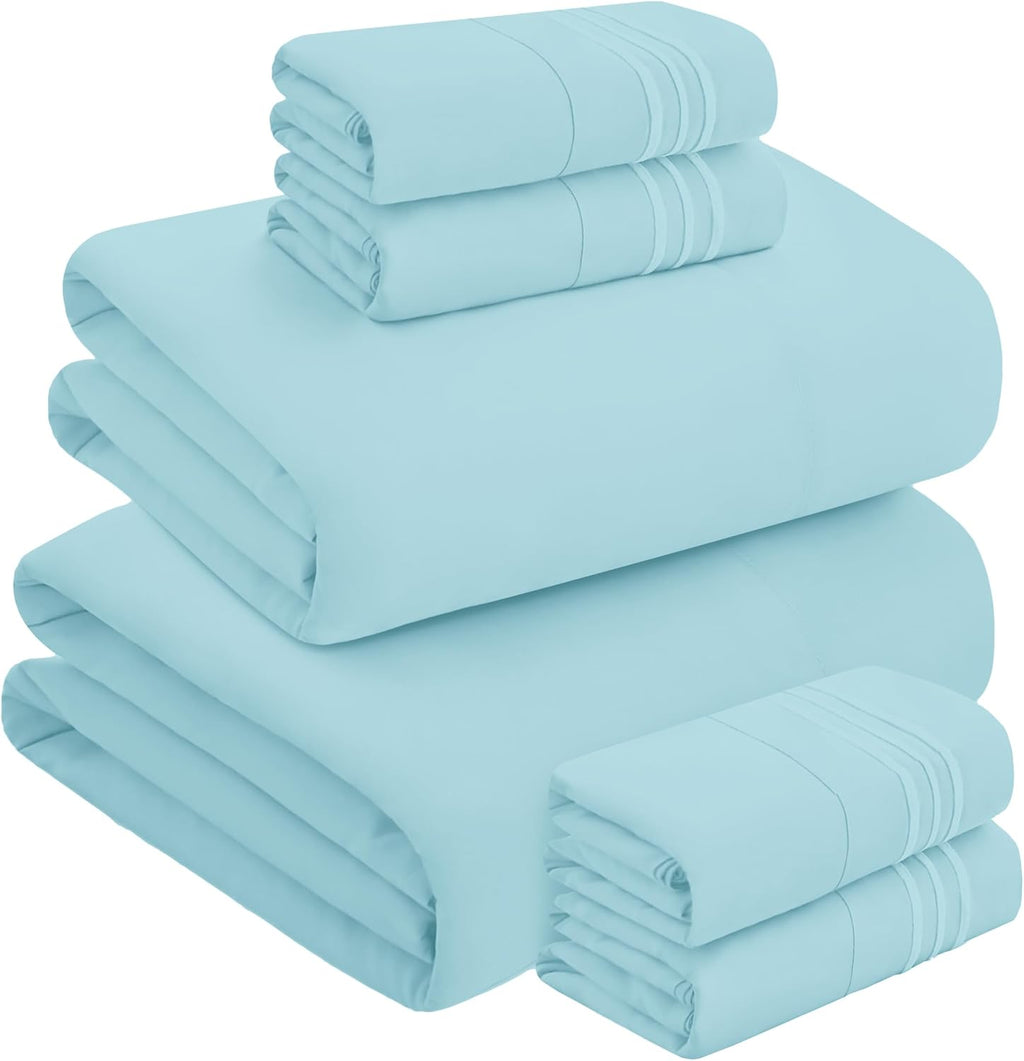 MocassiLuxuryBedding Mocassi Luxury 6-Piece Sheet Set, Ultra Soft 1800 Hotel Quality Microfiber Sheet Set, Fits Mattresses Up to 18 to 24 I…