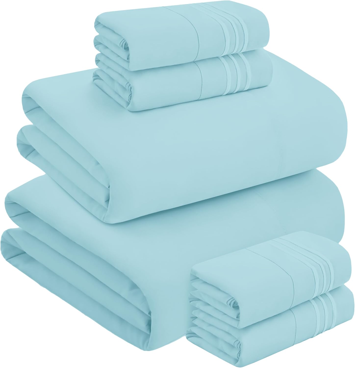 MocassiLuxuryBedding Mocassi Luxury 6-Piece Sheet Set, Ultra Soft 1800 Hotel Quality Microfiber Sheet Set, Fits Mattresses Up to 18 to 24 I…